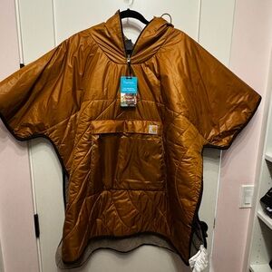 Carhartt and Rumpl Orange Puffy Poncho